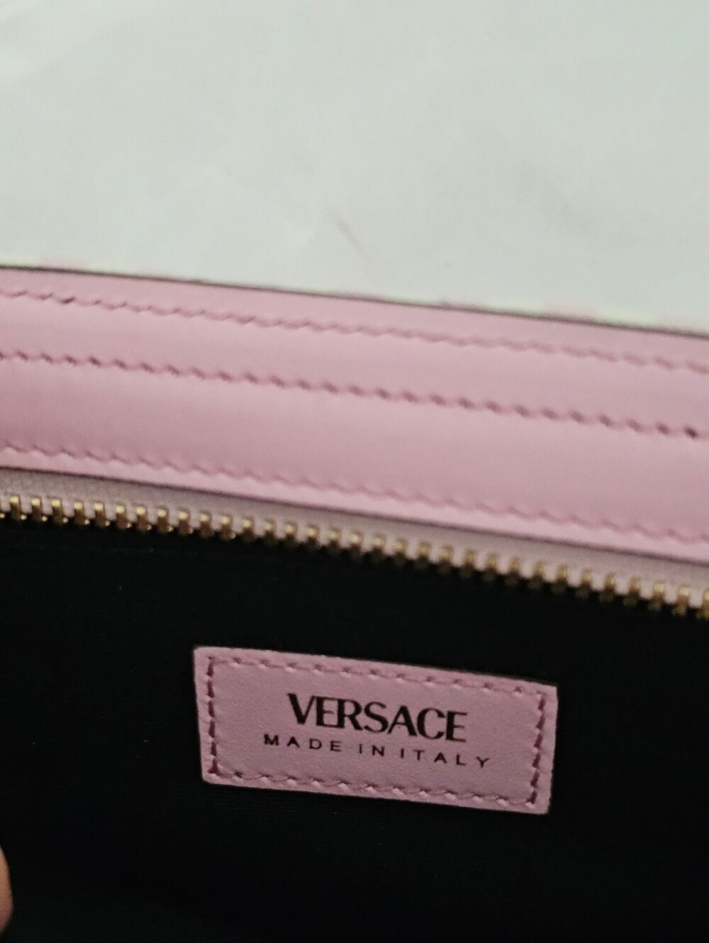 NWT Versace Pink Quilted Gingham Shoulder or Crossbody Bag with Gold Chain - Picture 6 of 16